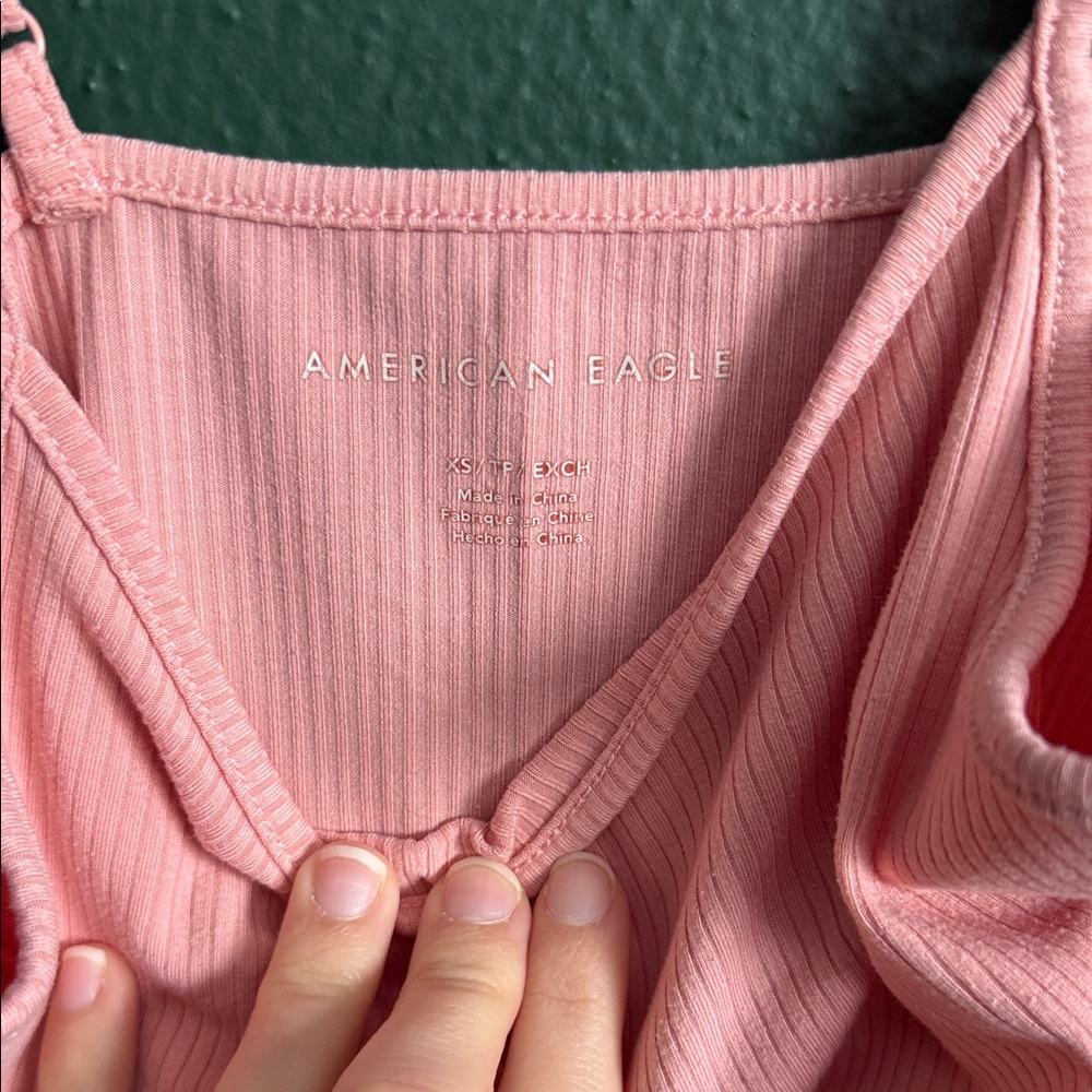 Pink Ribbed Women's Camisole Top - Picture 3 of 5
